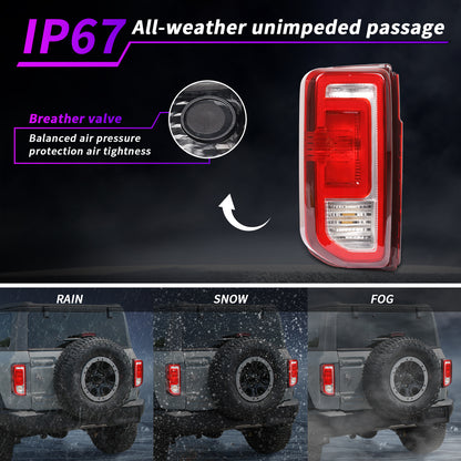 Feux arrière LED archaïques pour Ford Bronco Badlands/Wildtrak 2021-2025