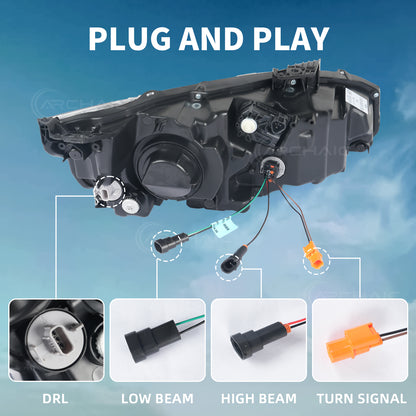 Archaic RGB Headlights Assembly For 2016-2021 Honda Civic 10th Gen | Dynamic DRL Sequential Turn Signal