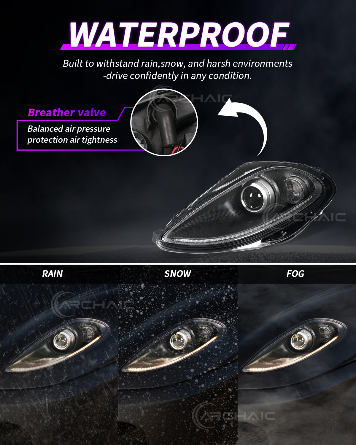 Bi-Xenon Headlights for Ferrari F430 2005-2010 | Real Carbon Fiber OEM+ Upgrade,with E-mark