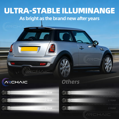 Archaic LED Tail Lights Assembly For Mini Cooper R56 R57 R58 R59 3 Models Startup Animation