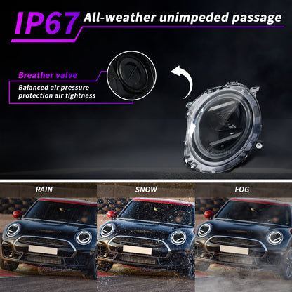 Archaic LED Headlight Assembly For Mini Cooper F56 F55 F57 2014-2024 Clubman F54