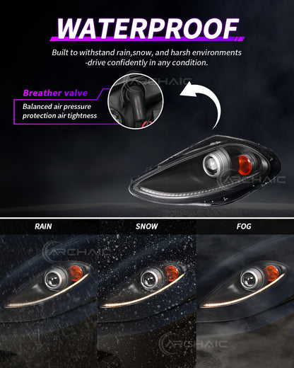 Bi-Xenon Headlights for Ferrari F430 2005-2010 | Real Carbon Fiber OEM+ Upgrade,with E-mark