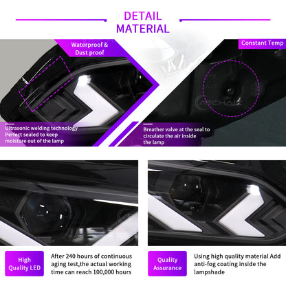 Archaic LED Headlight Assembly For 11th Gen Honda Civic 2022-2025 Startup Animation DRL