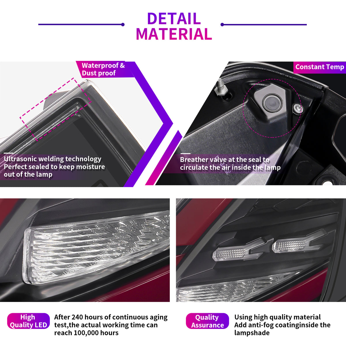 Archaic LED Taillight Assembly For Ford Fiesta Hatchback 2009-2012