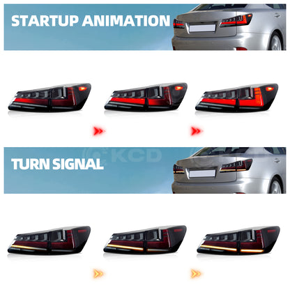 Archaic LED Taillight Assembly For Lexus IS250 2006-2012 Sequential Turn Signal