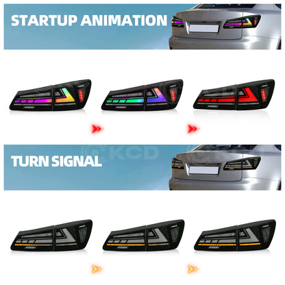 Archaic LED Taillight Assembly For Lexus IS250 2006-2012 Sequential Turn Signal
