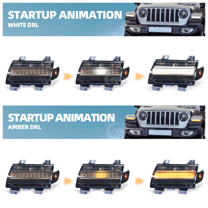 LED Fender Flare Turn Signal Lights for Jeep Wrangler JL Gladiator JT | Sequential Dynamic Amber Marker Lights