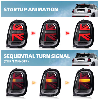 Archaic LED Taillight Assembly For Mini Cooper F55 F56 F57 2014-2024 Sequential Turn Signal