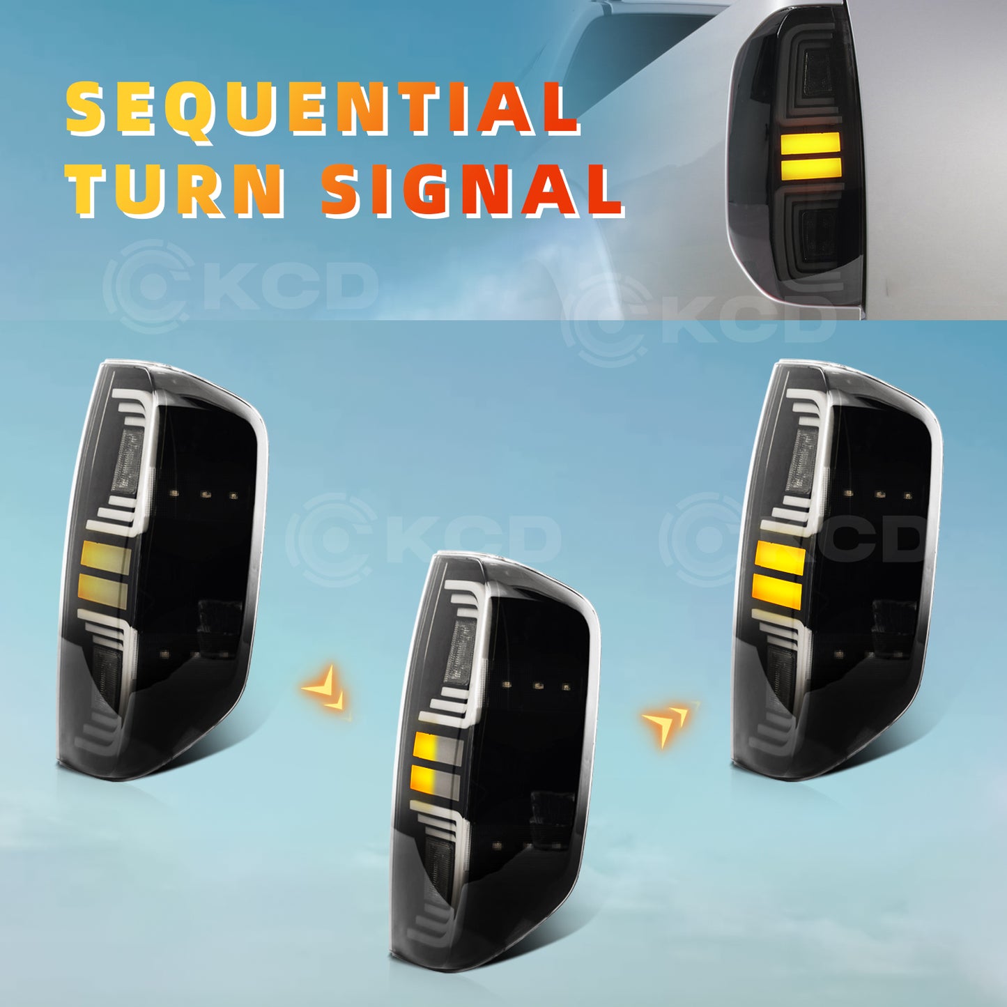 Archaic LED Taillight Assembly For Nissan Navara D40 2005-2014 Sequential Turn Signal