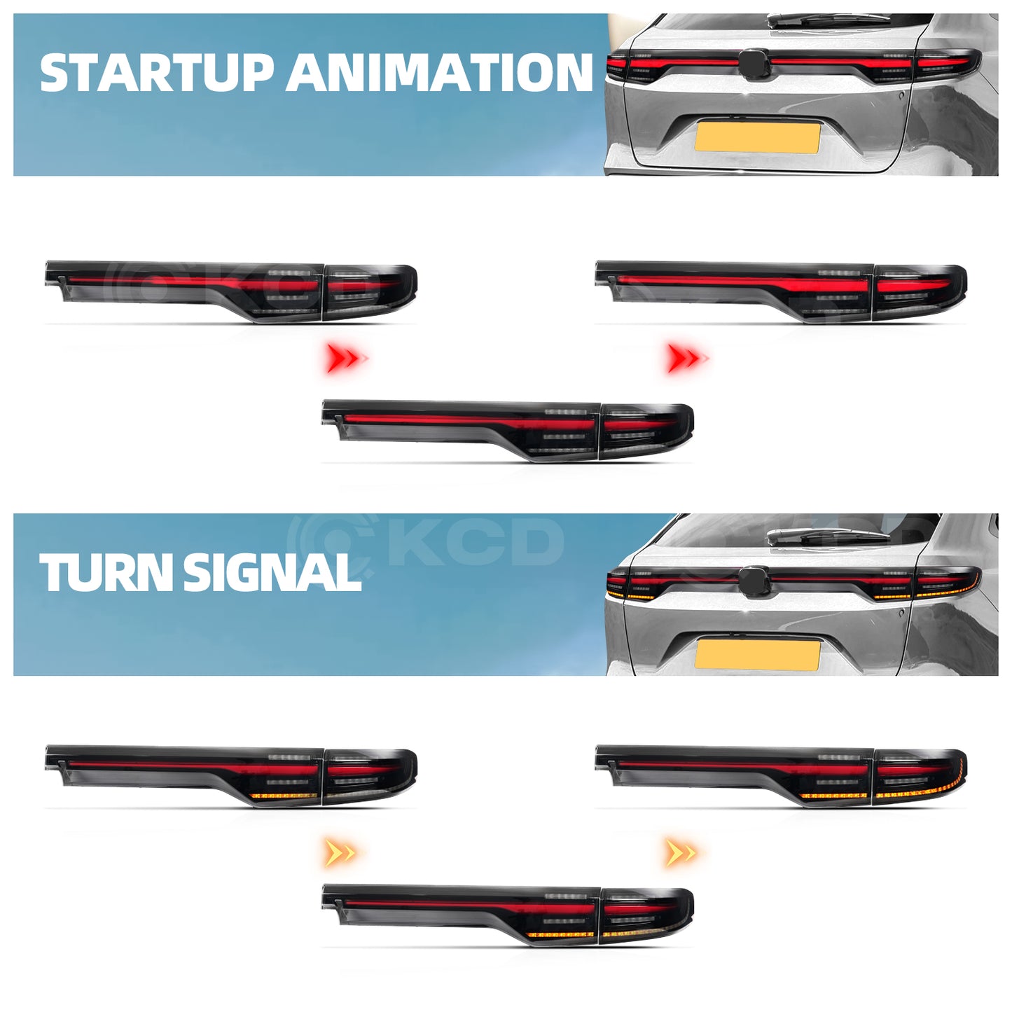 Archaic LED Taillight Assembly For Honda Vezel 2023-2025 Sequential Turn Signal