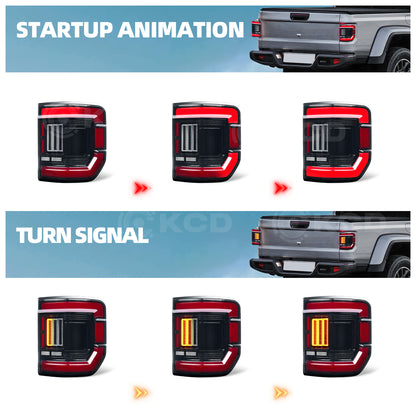 Archaic LED Taillight Assembly For Jeep Gladiator Sport S 2020-2026