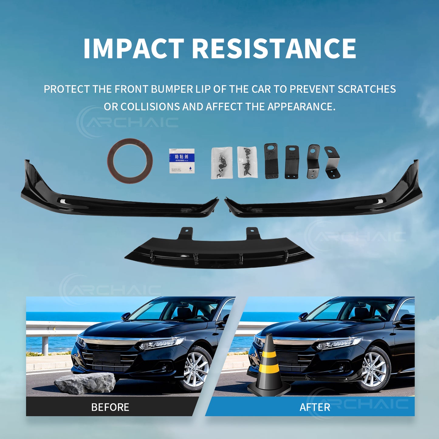 Archaic Front Bumper Lower Lip For Honda Accord SK-260 2022