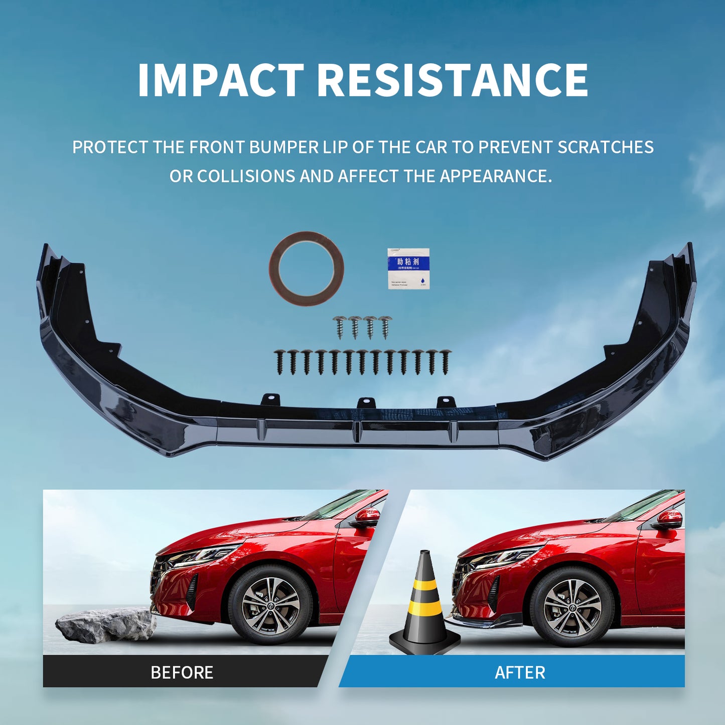 Archaic Front Bumper Lower Lip For Nissan Sentra Sylphy 2023