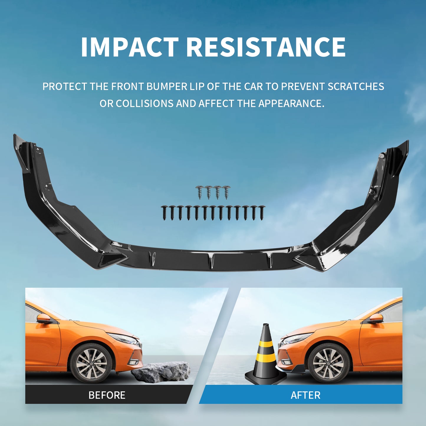 Archaic Front Bumper Lower Lip For Nissan Sentra Sylphy 2020