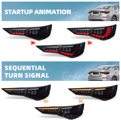 Archaic LED Tail Lights Assembly For Nissan Sentra SV SR SL 2020-2024
