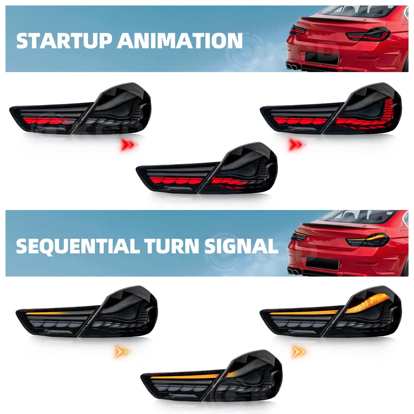 Archaic LED Tail lights for BMW 6 Series F06 F12 F13 M6 640i 650i Alpina B6 2012-2019