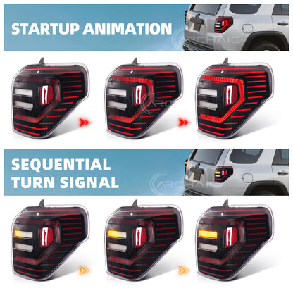 LED Tail Lights for Toyota 4Runner 2010-2024 | Smoke Lens Sequential Turn Signal | Plug & Play