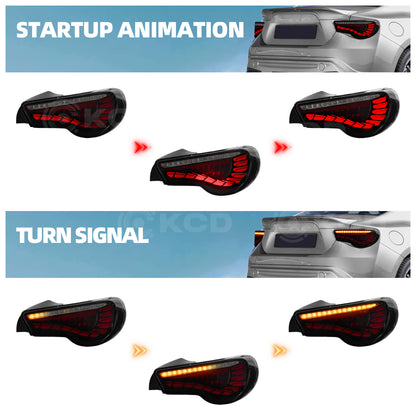 LED Tail Lights For 2012-2021 Toyota 86 Subaru BRZ Scion FR-S,Rear Lamps w/Sequential