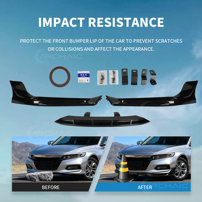Archaic Front Bumper Lower Lip For 10 Gen Honda Accord SK-260 2018