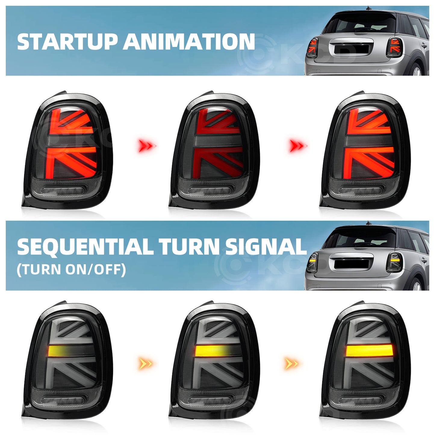 Archaic LED Taillight Assembly For Mini Cooper F56 2014 2015 2016