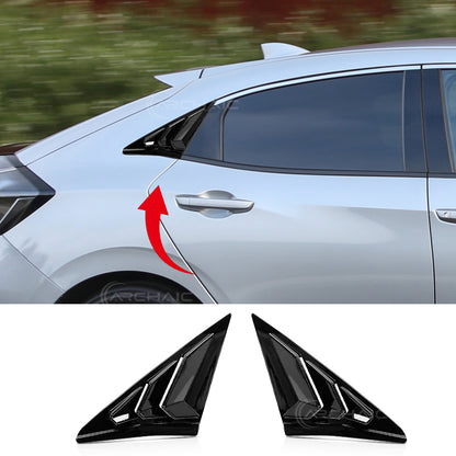 Archaic Side Vent Window Louver Cover For Honda Civic Hatchback 2016-2021