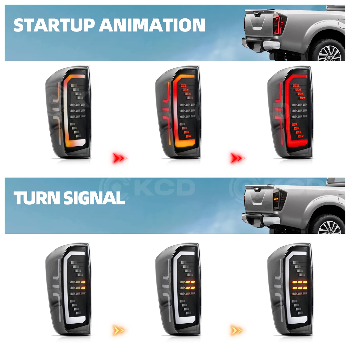 Archaic LED Taillight Assembly For Nissan Navara NP300 2015-2021