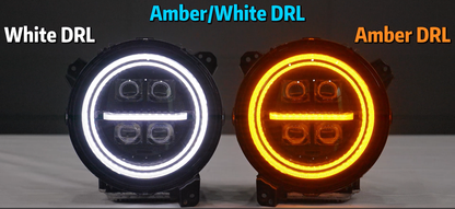LED Projector Headlights for 2018-2026 Jeep Wrangler JL JLU Gladiator JT w/ Sequential Turn Signal & Startup Animation