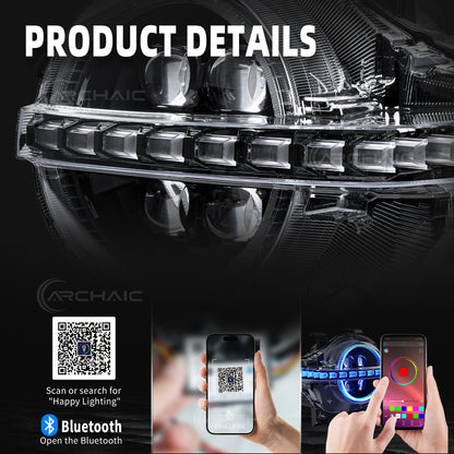 Archaic LED Headlight Assembly For GWM Tank 300 2019-2025 RGB DRL