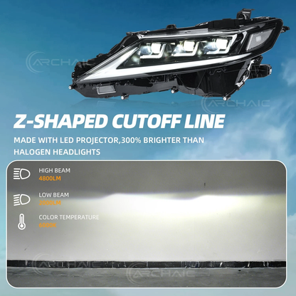 6 Lens Headlights For 8th Gen 2018-2024 Toyota Camry XSE XLE SE LE TRD Front Lamp with Startup Animation and Sequential Turn Signal