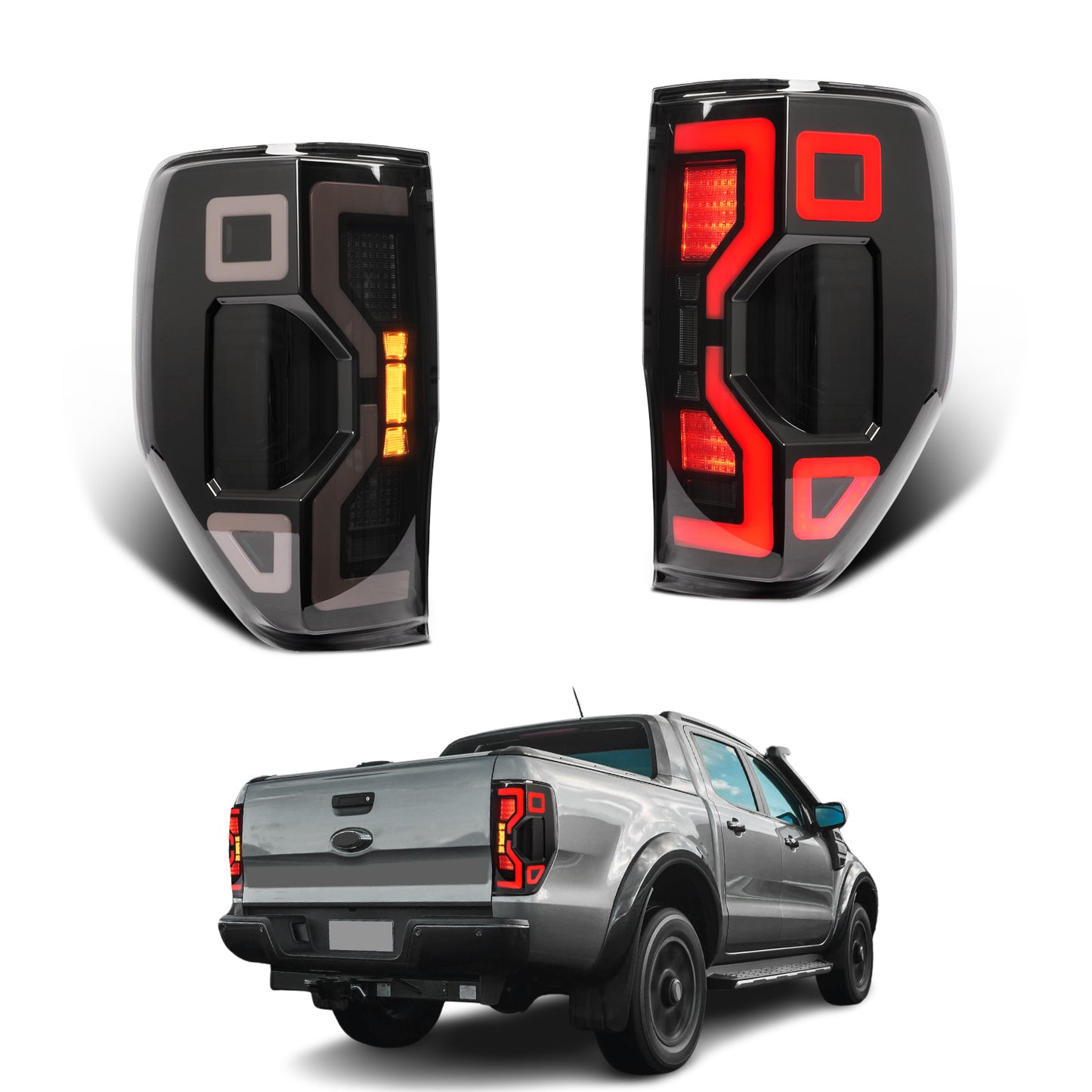 Archaic LED Taillight Assembly For Ford Everest 2012-2020 Sequential Turn Signal