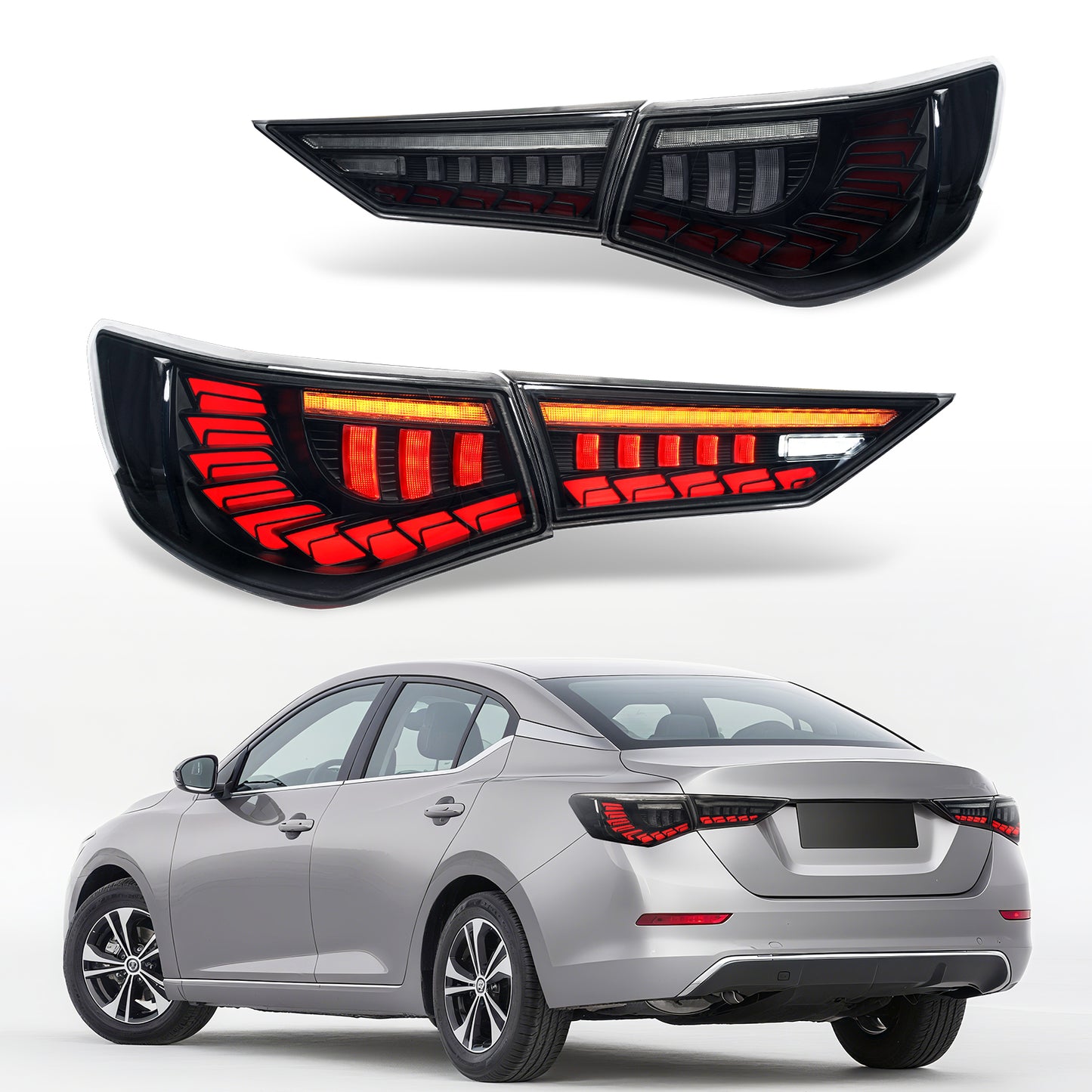 Archaic LED Tail Lights Assembly For Nissan Sentra SV SR SL 2020-2024
