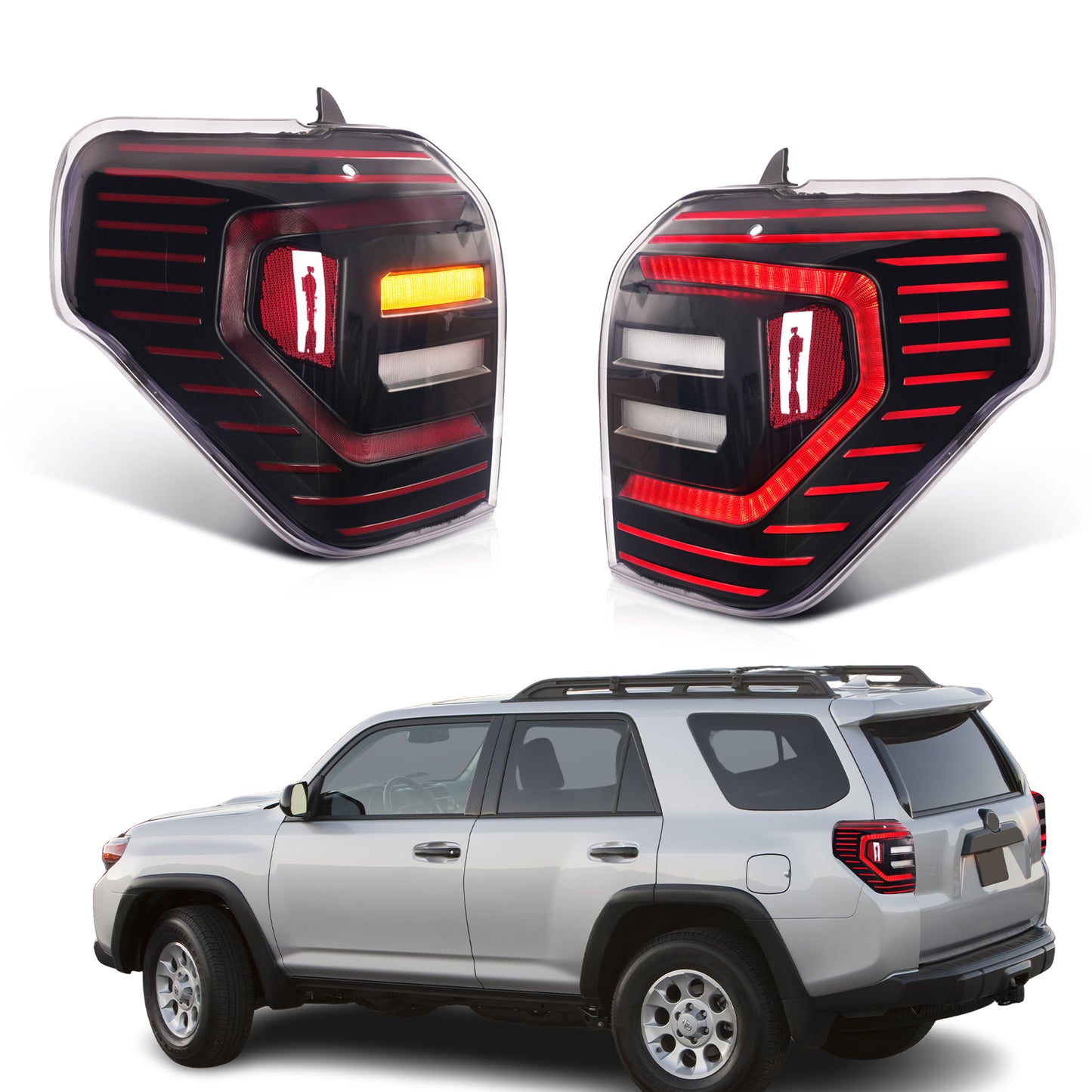 LED Tail Lights for Toyota 4Runner 2010-2024 | Smoke Lens Sequential Turn Signal | Plug & Play