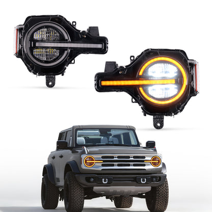 Archaic LED Headlight Assembly For Ford Bronco 2021-2025 Startup Animation