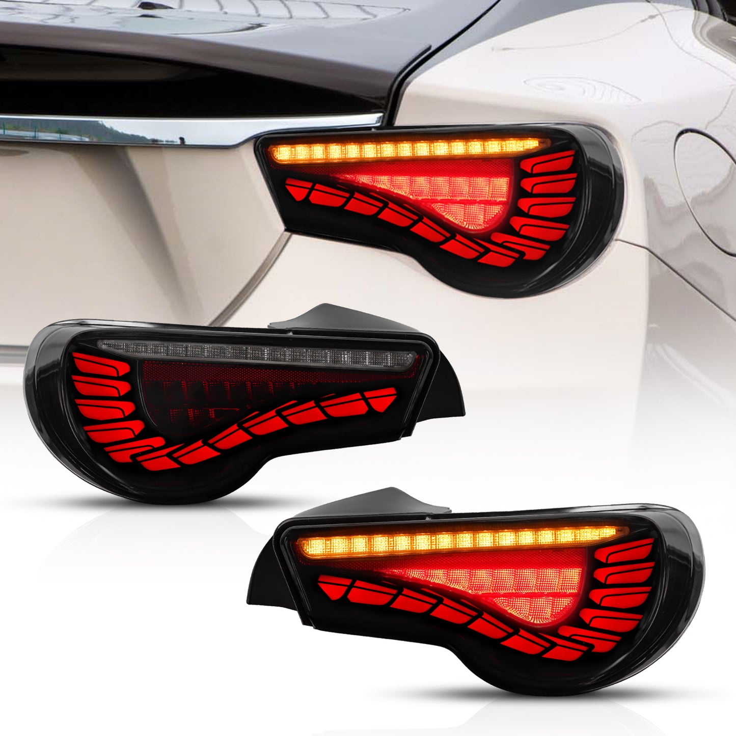LED Tail Lights For 2012-2021 Toyota 86 Subaru BRZ Scion FR-S,Rear Lamps w/Sequential