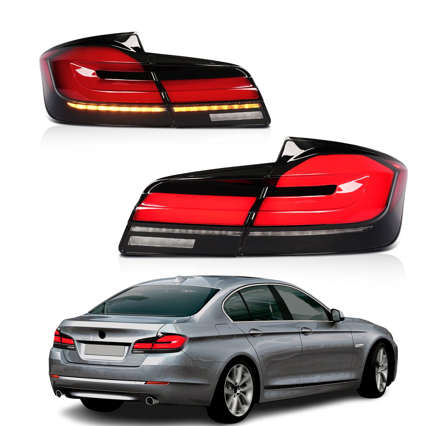LED Tail Lights for BMW 5 Series F10 F18 M5 Sedan 2011-2017 Sequential Rear Lamps