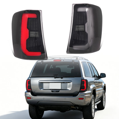 Pair LED Tail Lights Assembly For 1999-2004 Jeep Grand Cherokee Rear Brake Lamp