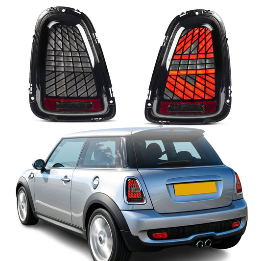 Archaic LED Tail Lights Assembly For Mini Cooper R56 R57 R58 R59 3 Models Startup Animation