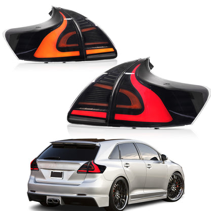 Pair LED Tail Lights Assembly For Toyota Venza AV10 2009-2015 Rear Lamps wih Startup Animation