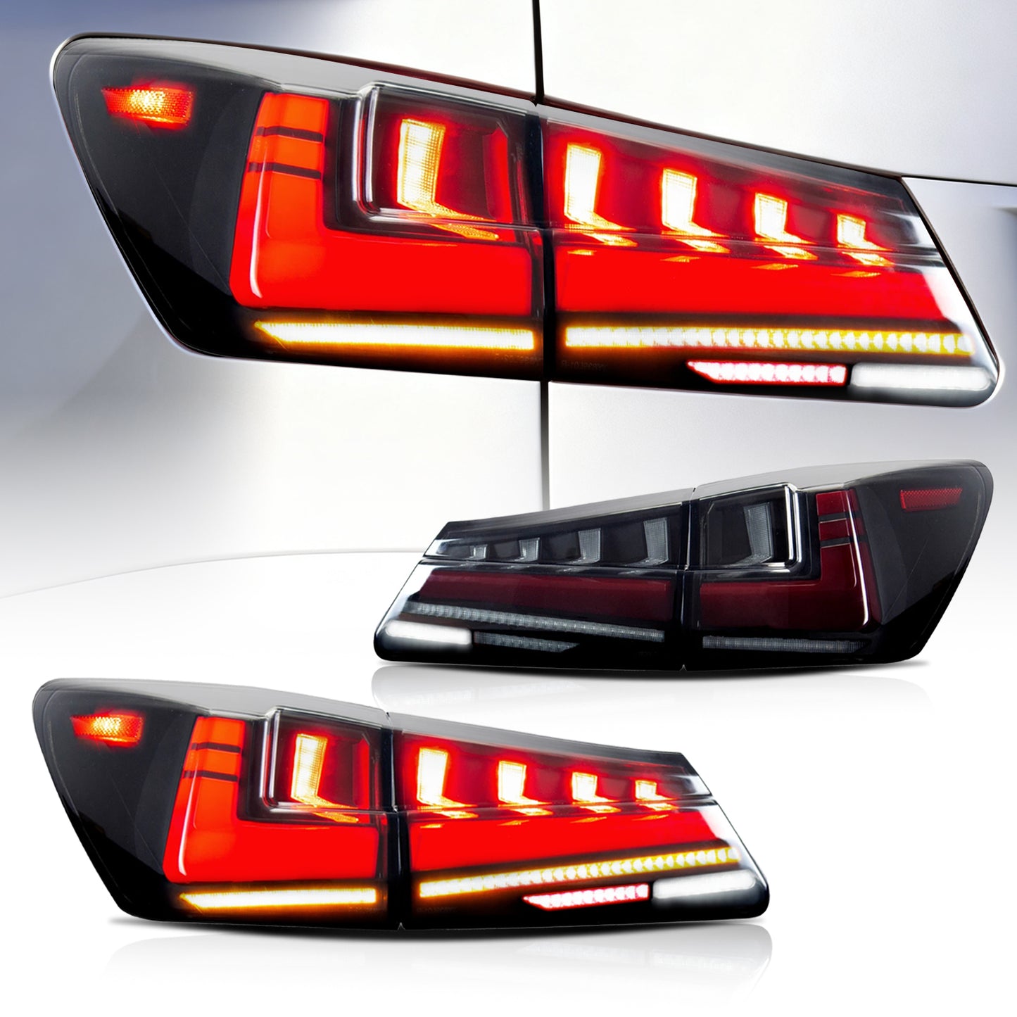Archaic LED Taillight Assembly For Lexus IS250 2006-2012 Sequential Turn Signal