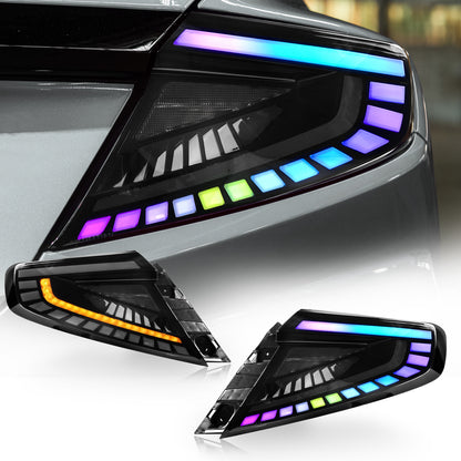 RGB LED Tail Lights Assembly for 2022-2025 Subaru WRX VB, APP Controlled Dynamic Rear Lamps, Plug & Play (Pair)
