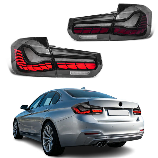Archaic LED GTS Tail lights for BMW 3 Series F30 F80 M3 2013-2018,with Sequential Turn Signal and Startup Animation