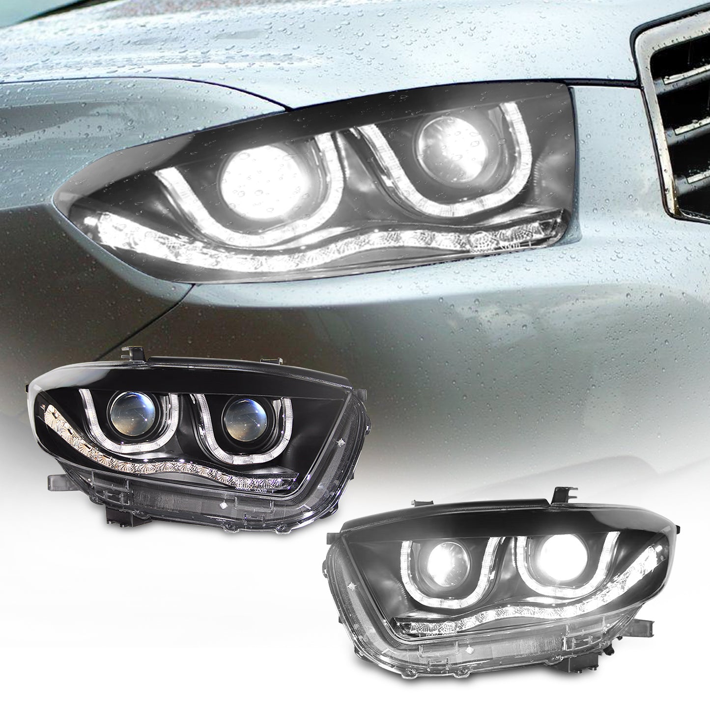 LED Headlights for Toyota Highlander 2008–2010 | Plug & Play Headlamps with Sequential Turn Signals