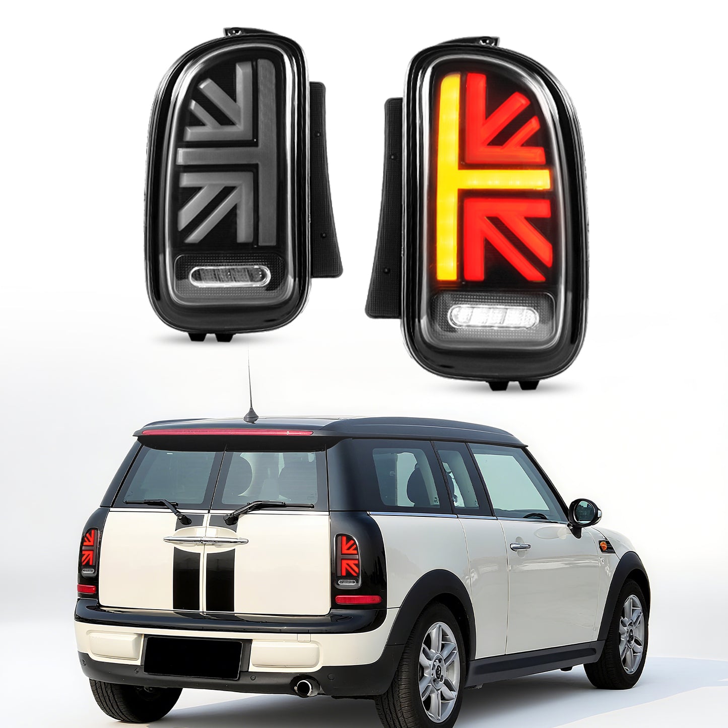 Archaic LED Tail Lights Assembly For Mini Clubman Cooper R55 JCW 2007-2014