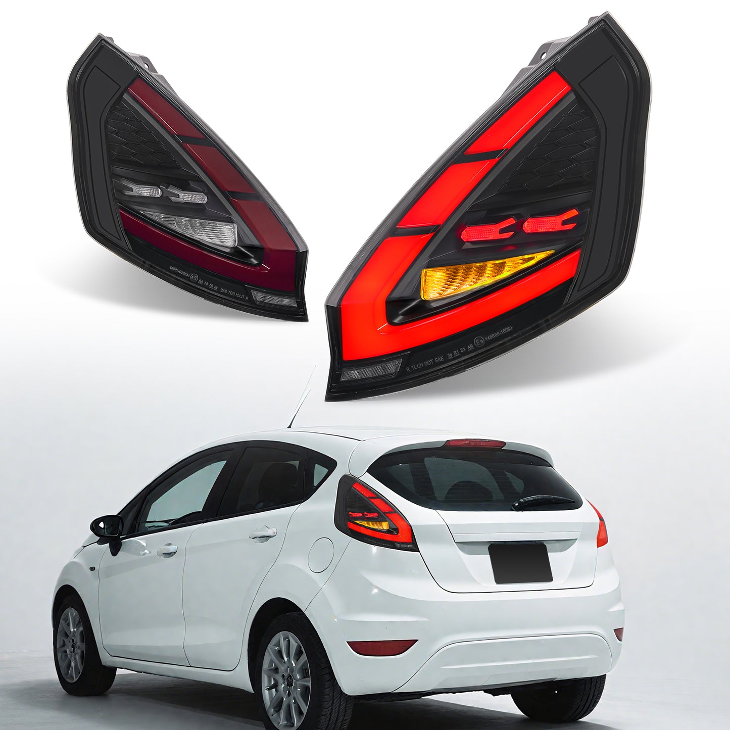Archaic LED Taillight Assembly For Ford Fiesta Hatchback 2009-2012
