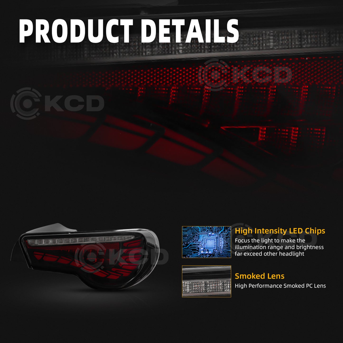 LED Tail Lights For 2012-2021 Toyota 86 Subaru BRZ Scion FR-S,Rear Lamps w/Sequential