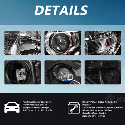 Archaic LED Headlight Assembly For Renault Captur 2015