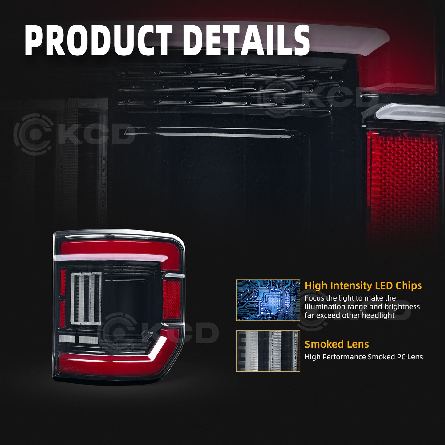 Archaic LED Taillight Assembly For Jeep Gladiator Sport S 2020-2026