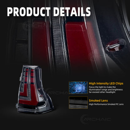 LED Tail Lights Assembly for Lexus GX460 & Toyota Land Cruiser Prado 2010–2023 | Rear Lamp Upgrade