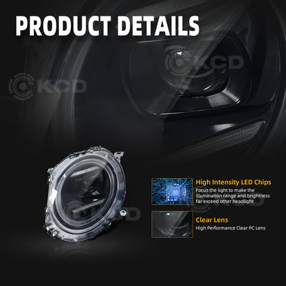 Archaic LED Headlight Assembly For Mini Cooper R55 R56 R57 R58 R59 2007-2015,J01 Style