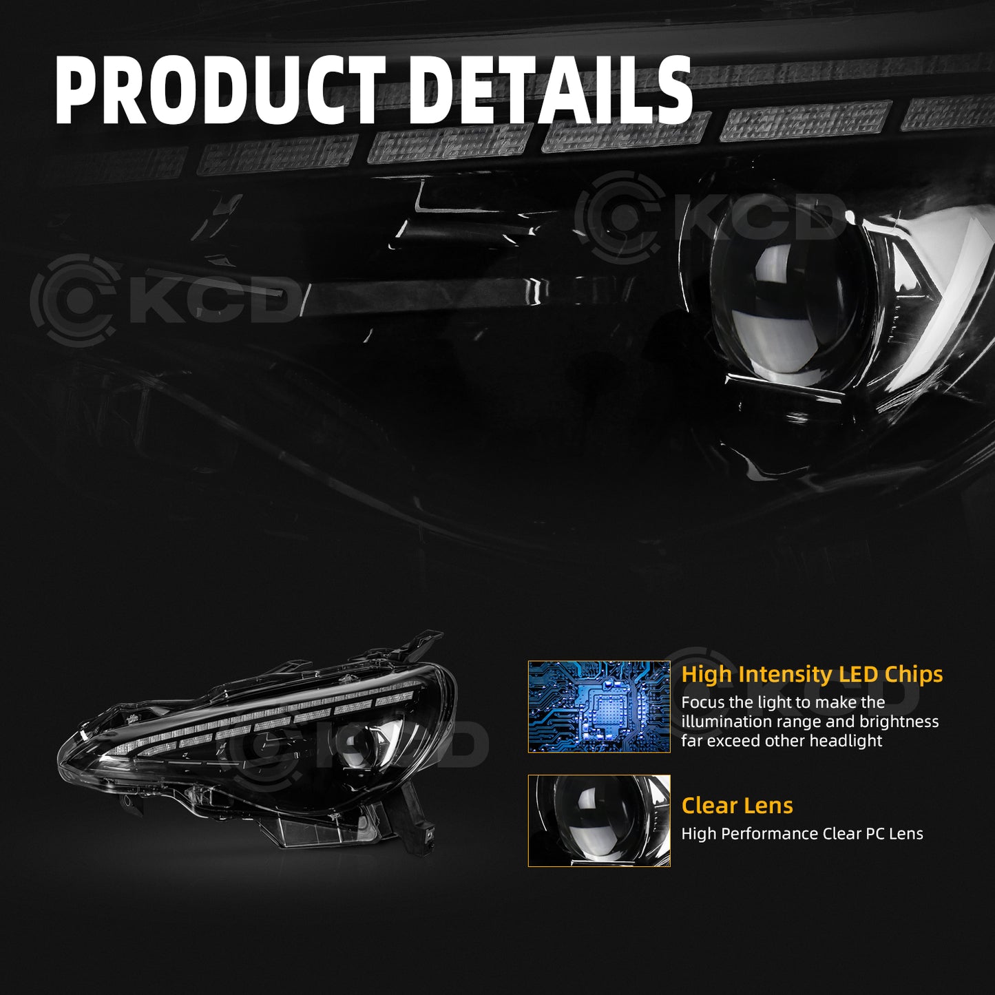 LED Headlight For 2012-2016 Scion FR-S 2012-2021 Toyota 86 2013-2021 Subaru BRZ